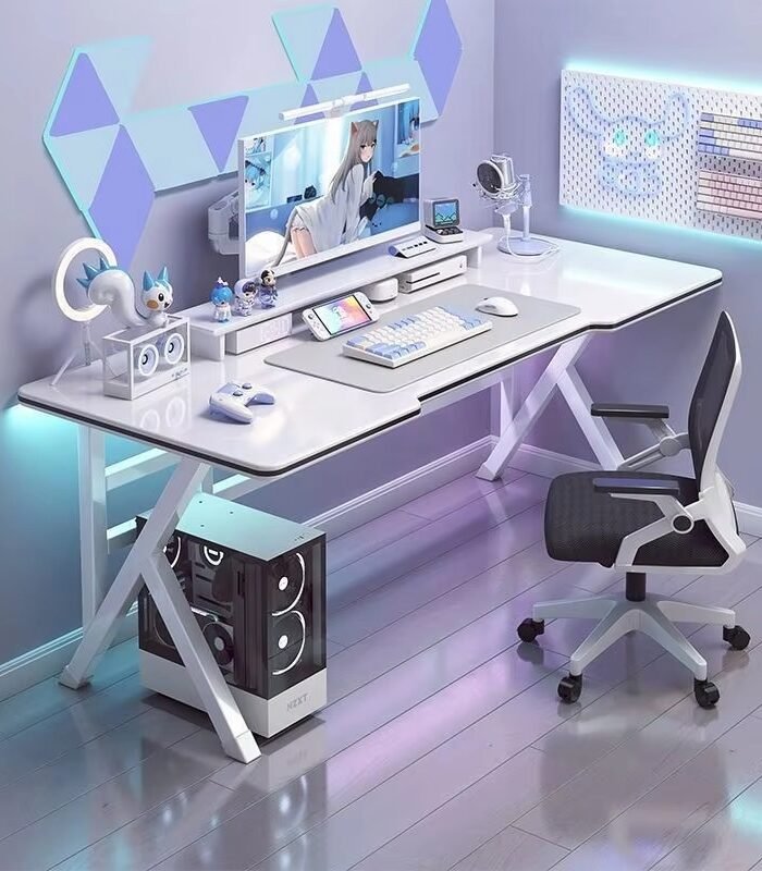 Steel Frame Gaming Desk Ergonomic Setup Desk